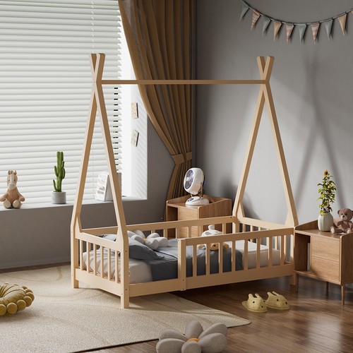 Wooden kids treehouse bed - wooden,