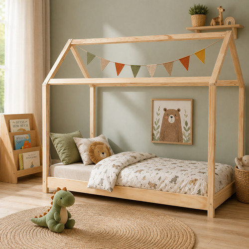 Kids house bed - house,