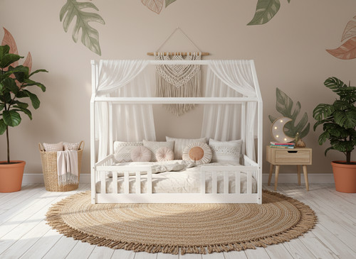 White montessori house - white,