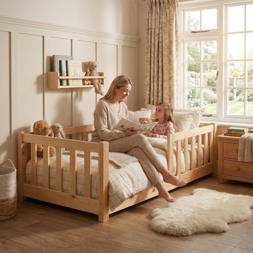 Solid pine toddler floor - pine,