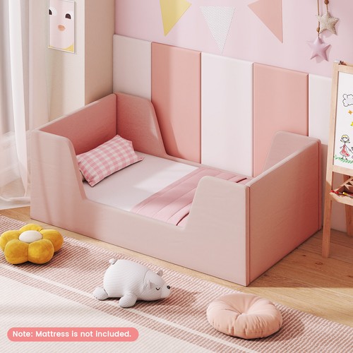 Bed frame soft velvet fabric - bed,