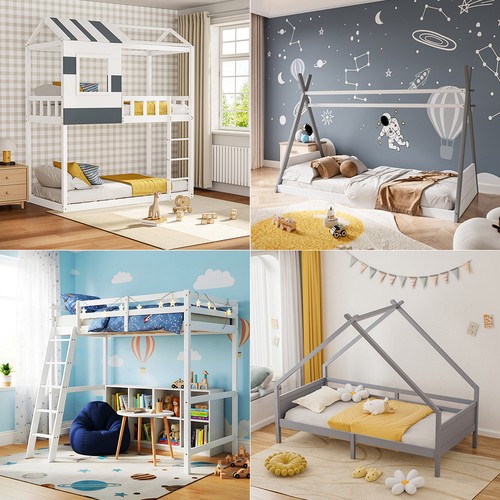 Kids house bed frame - house,