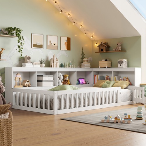Children bed with guardrails - children's,