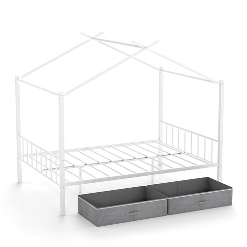 Metal kids bed - frame, double